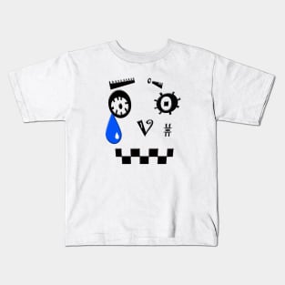 ASCII Robot is Crying a Blue Tear Kids T-Shirt